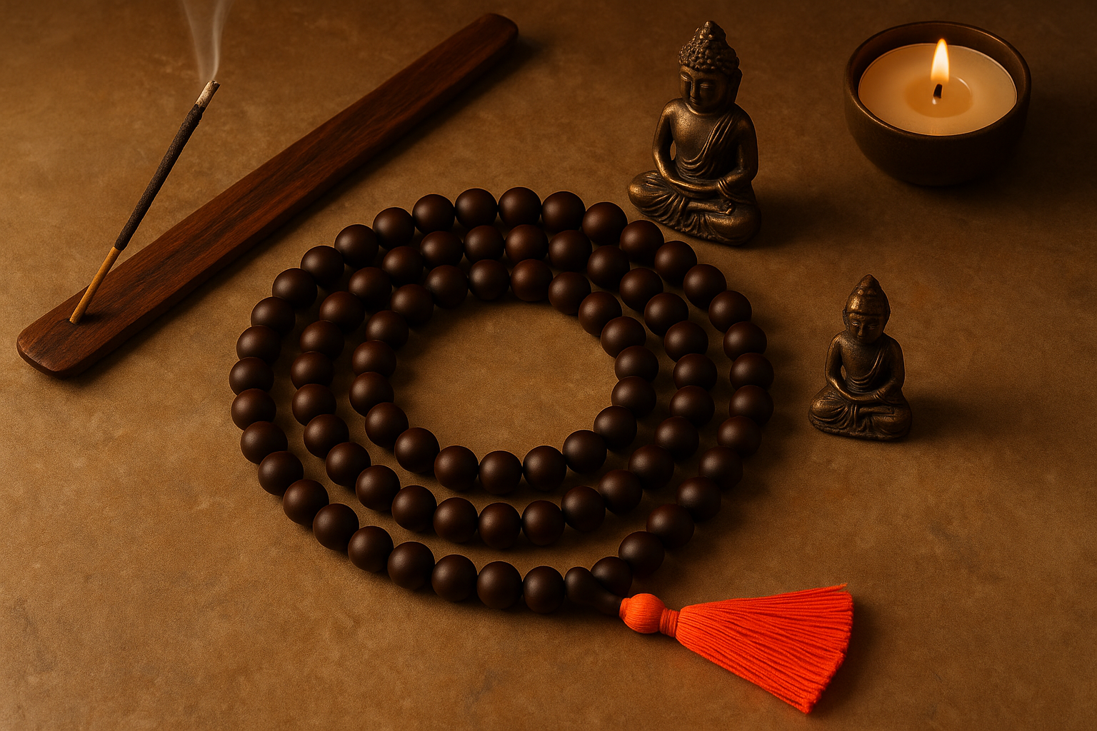 Karungali Mala in spiritual setting